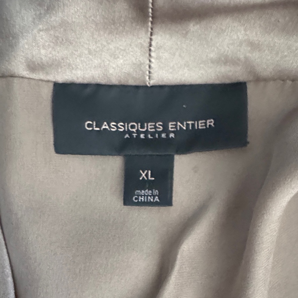 Classiques Entier  Silk Satin Bronze Sleeveless Blouse. Size XL - Picture 5 of 8